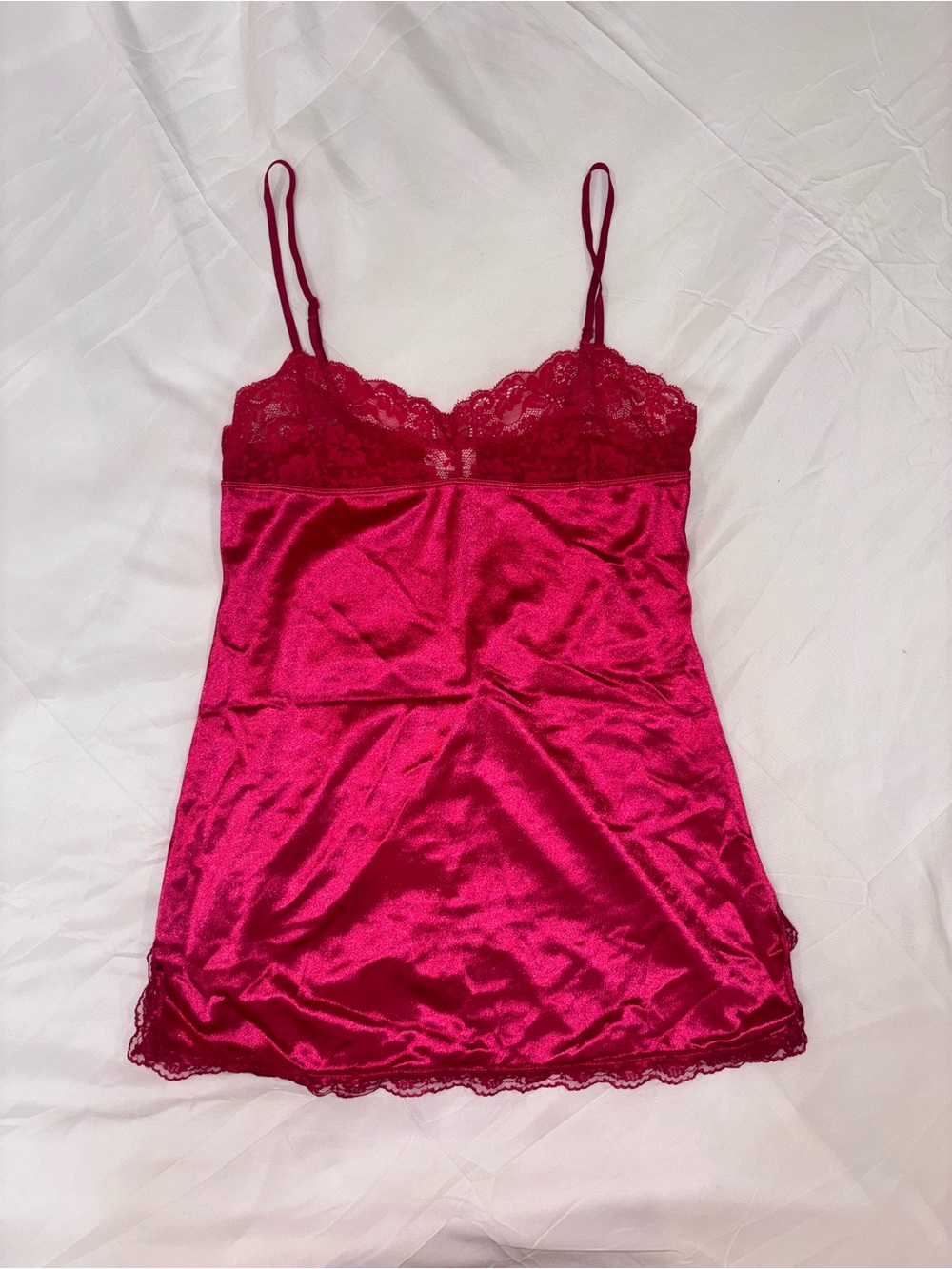 Y2K Dreamgirl Satin Lace Slip Dress